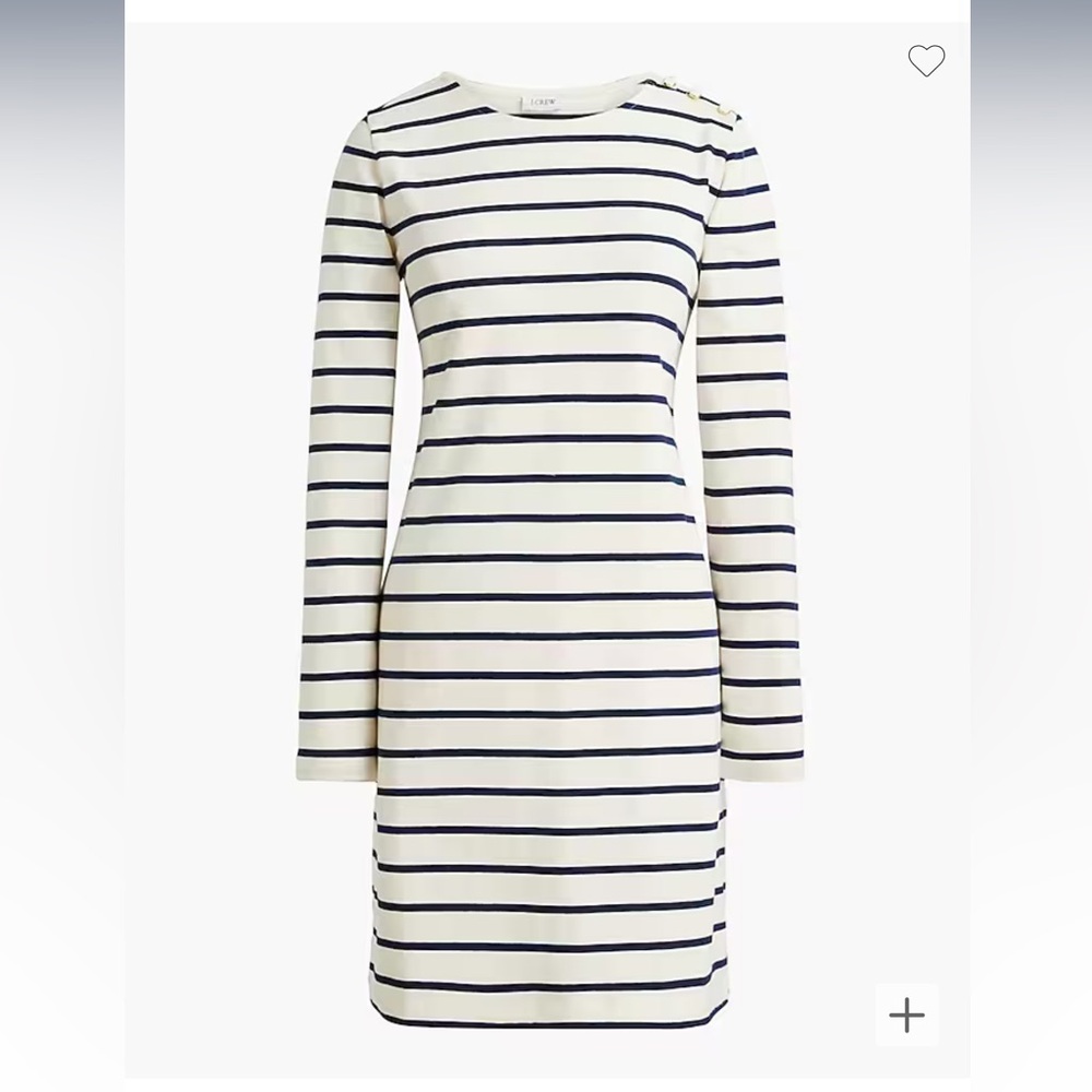 NWT Striped button shoulder mini dress
